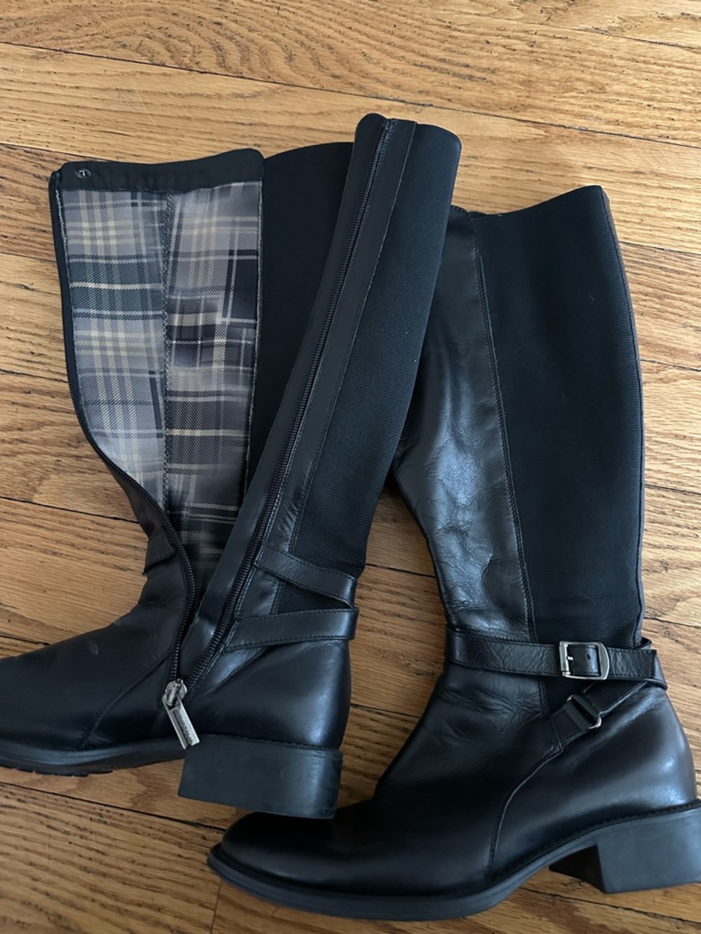Aquatalia fashion riding look boot leather